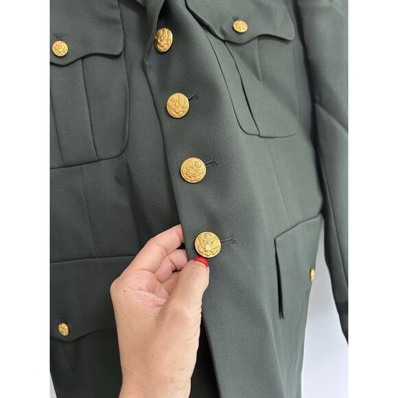 US Military Patriot Uniform Green Jacket Blazer Weintraub Bros 420R 104 Infantry - Picture 3 of 12